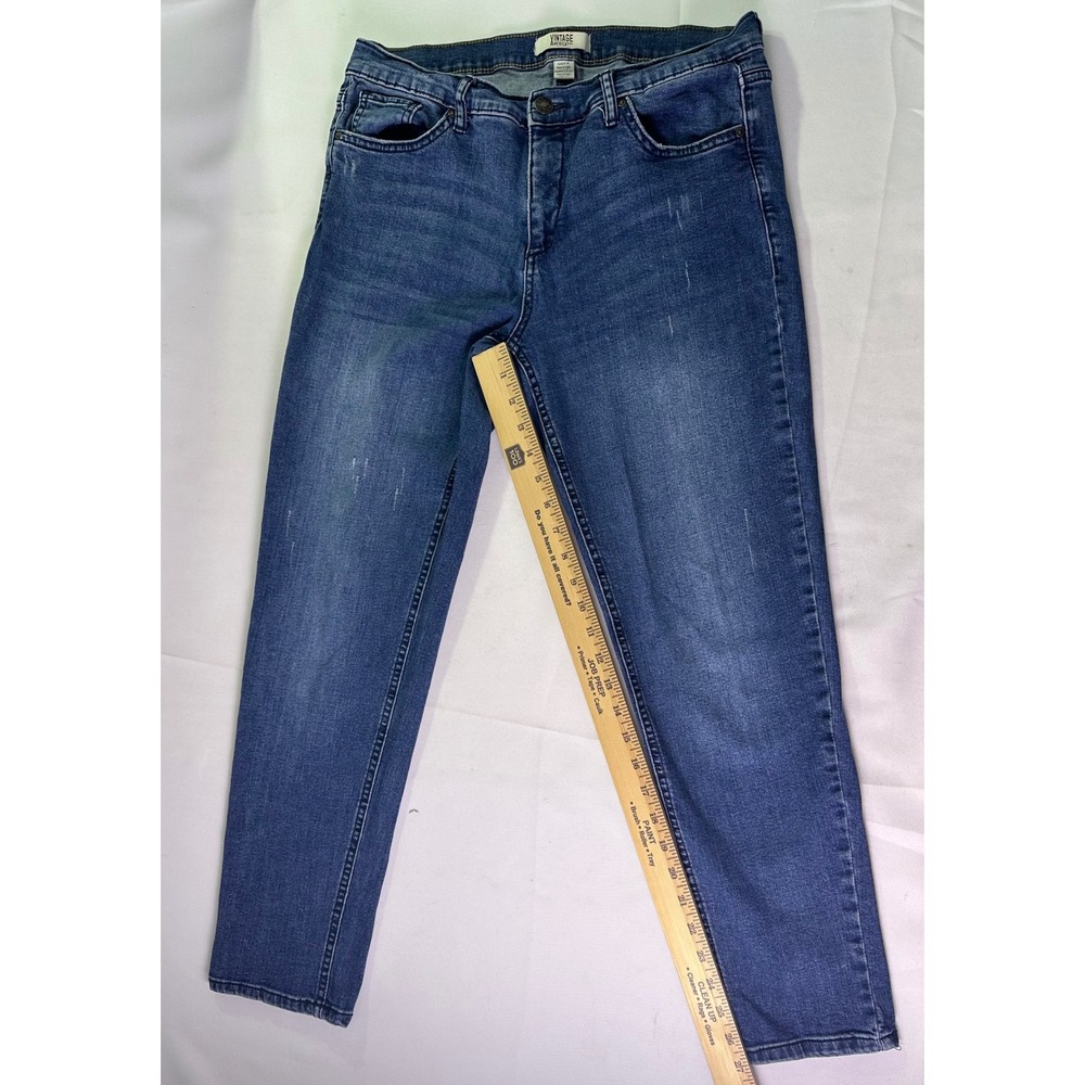Vintage America Blues Courant Boho Straight Leg Jeans Womens Missy Stretch 10/30 - Picture 8 of 9